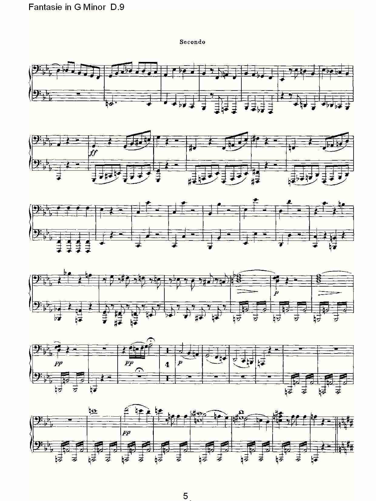Fantasie in G Minor D.9   G小调幻想曲D.9（一）