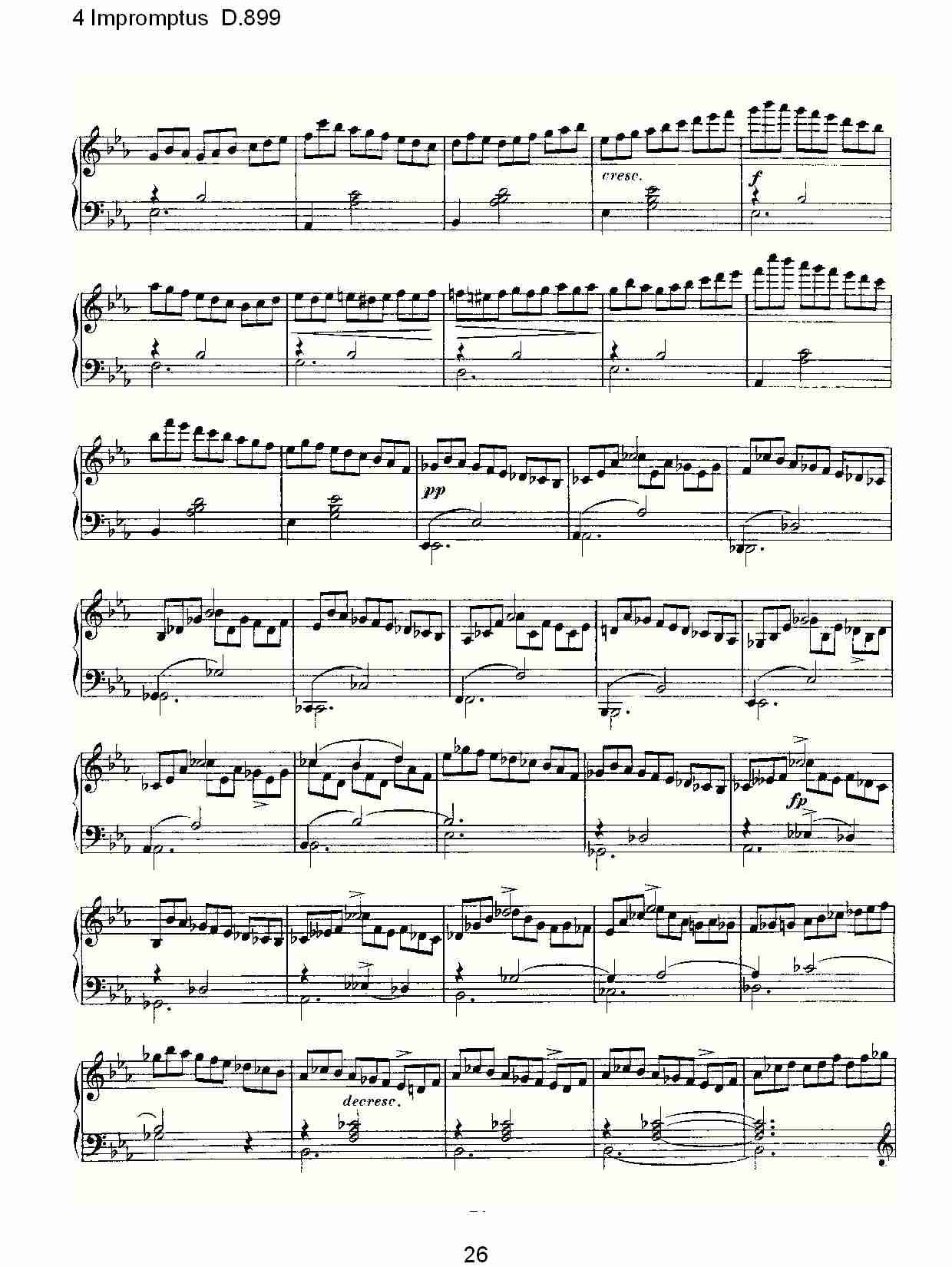 4 Impromptus D.899  4人即兴演奏D.899（六）