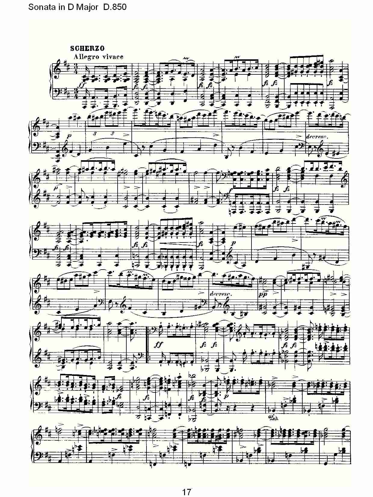 Sonata in D Major D.850   D大调奏鸣曲D.850（四）