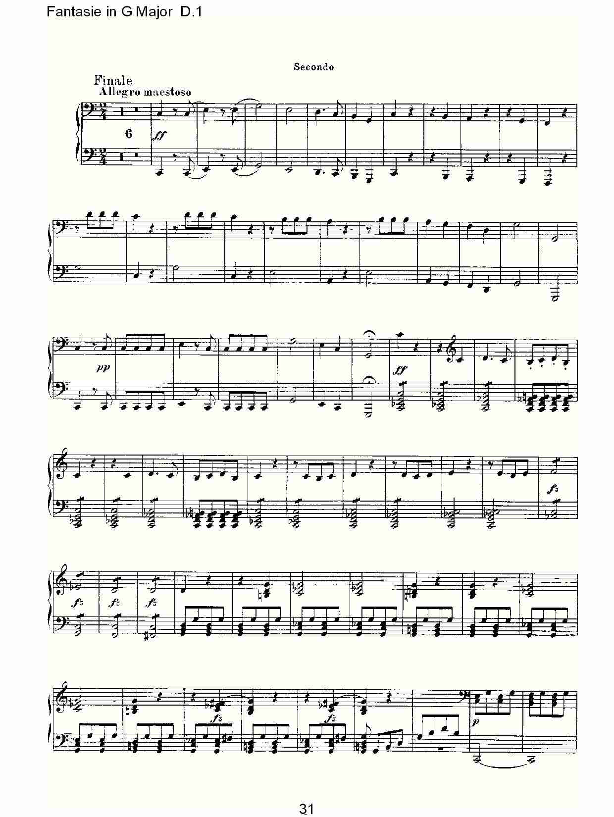 Fantasie in G Major D.1  G大调幻想曲D.1（七）