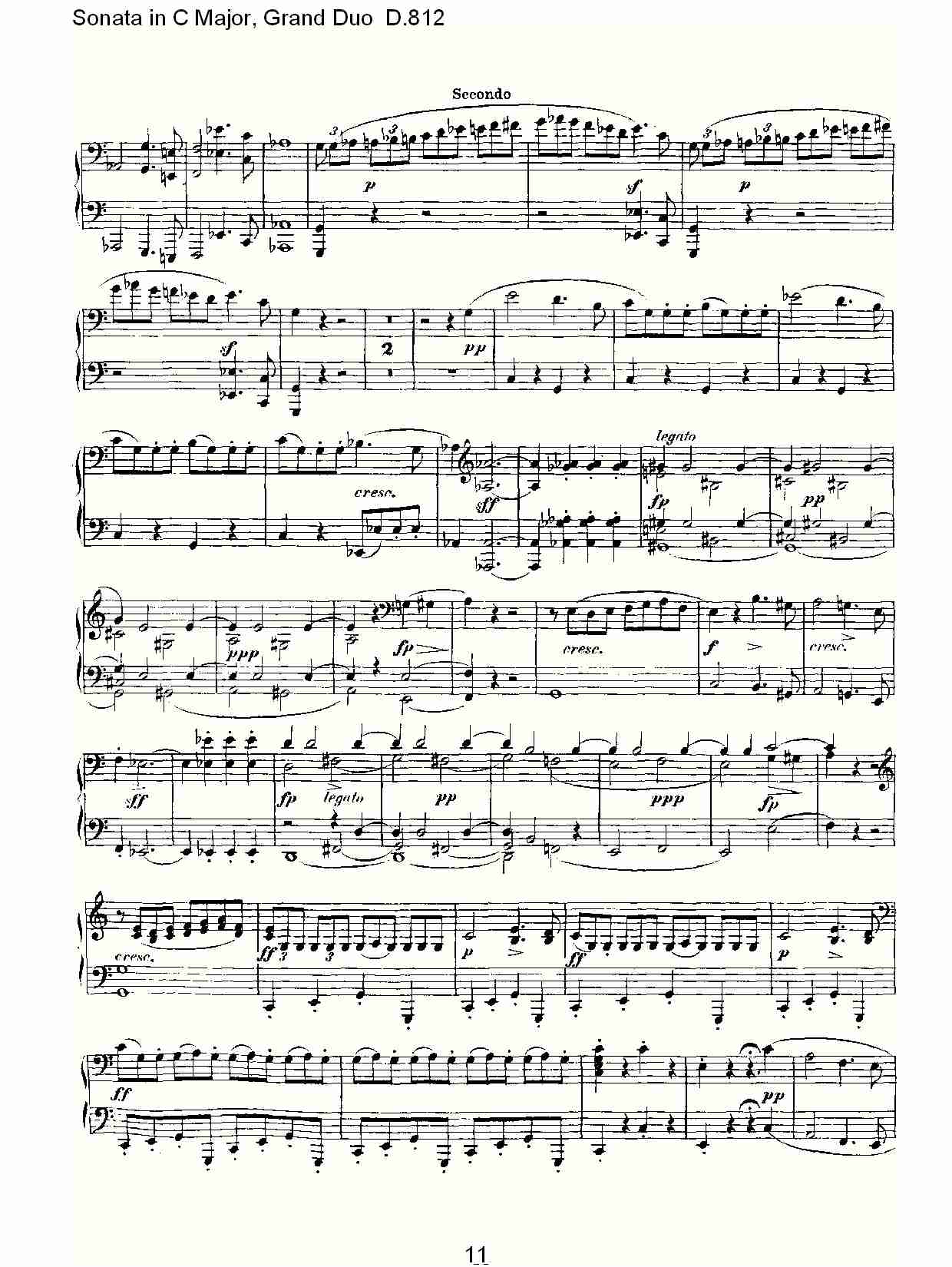 Ｃ大调奏鸣曲，盛大的二重奏D.812（三）