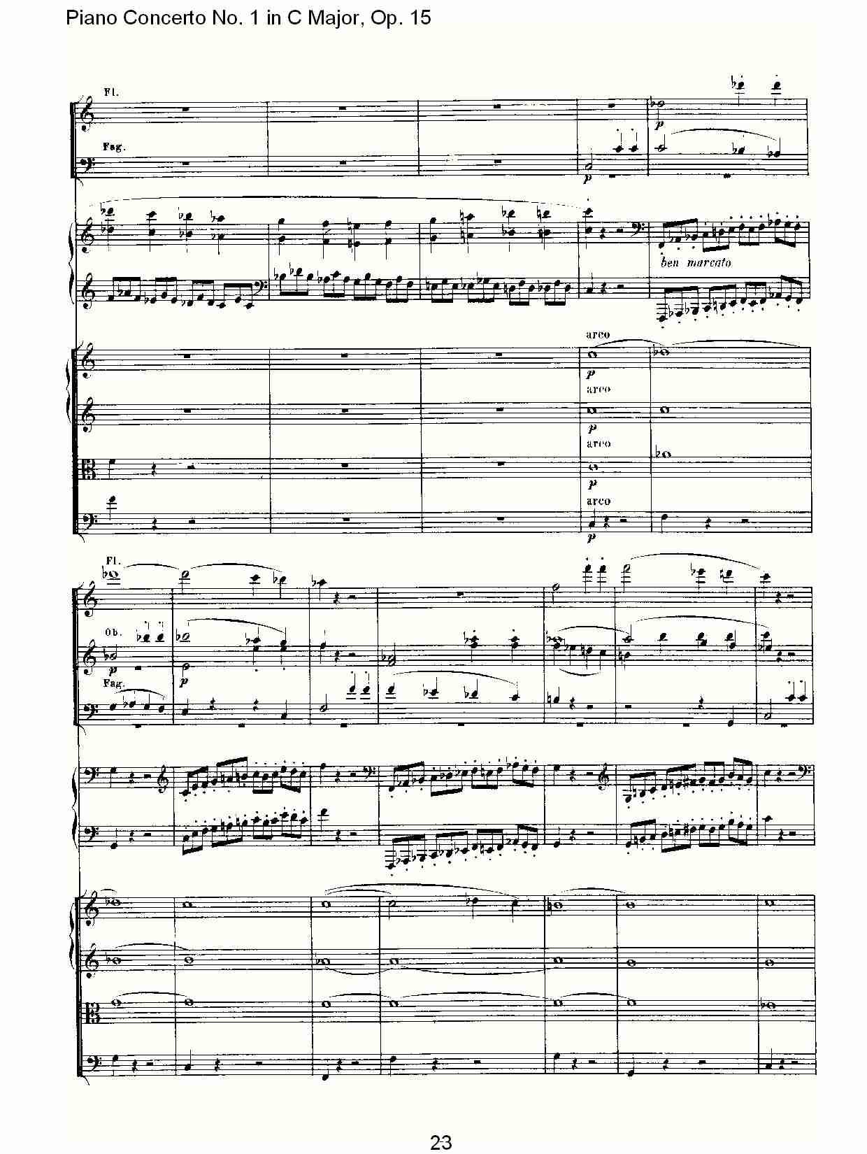 C大调钢琴第一协奏曲 Op.15　第一乐章（三）