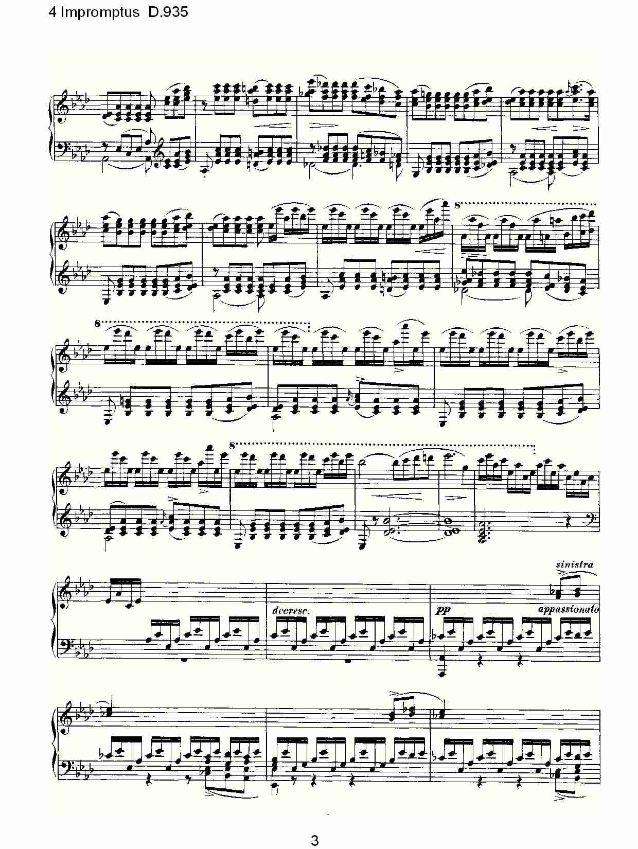 4 Impromptus D.935  4人即兴演奏D.935（一）