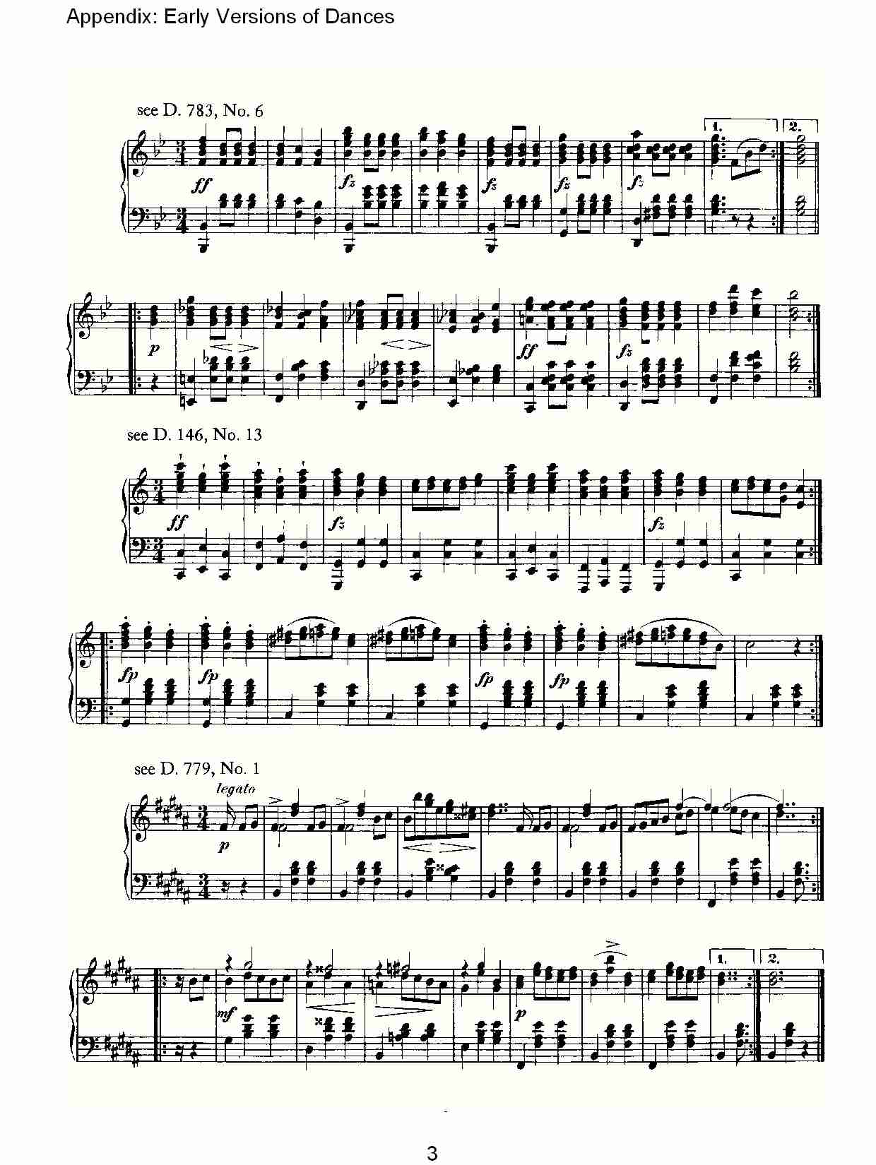 Appendix: Early Versions of Dances 附录： 早期的舞曲译本