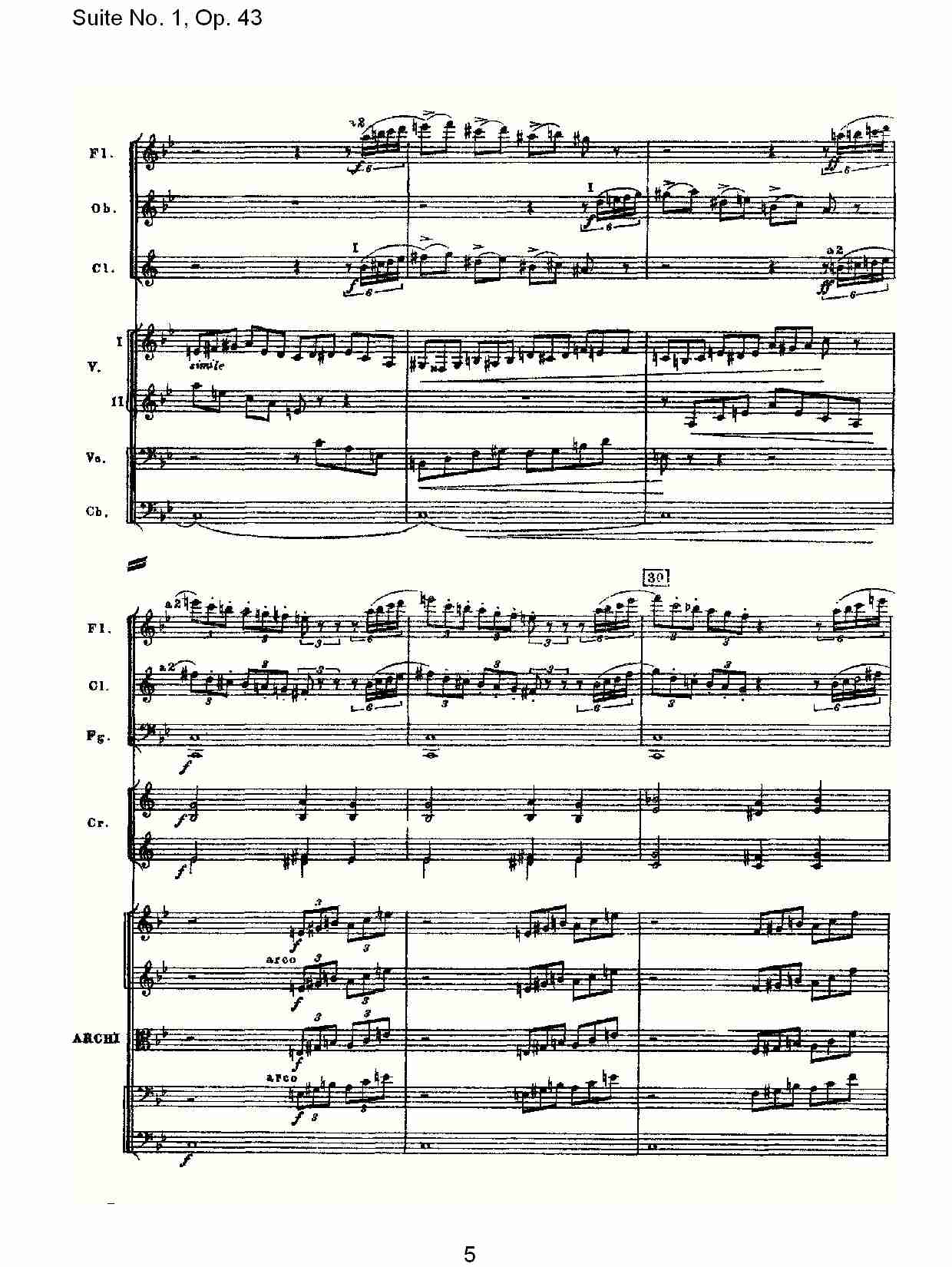 Suite No.1, Op.43   第一套曲,Op.43第五乐章（一）