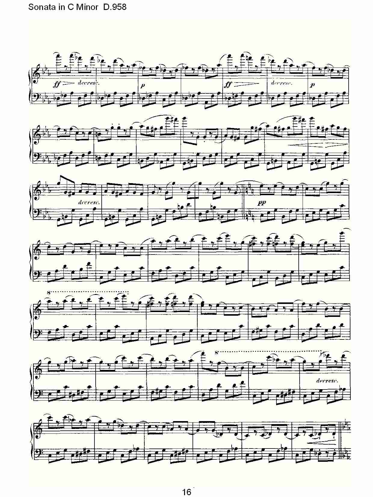 Sonata in C Minor D.958  C小调奏鸣曲D.958（四）