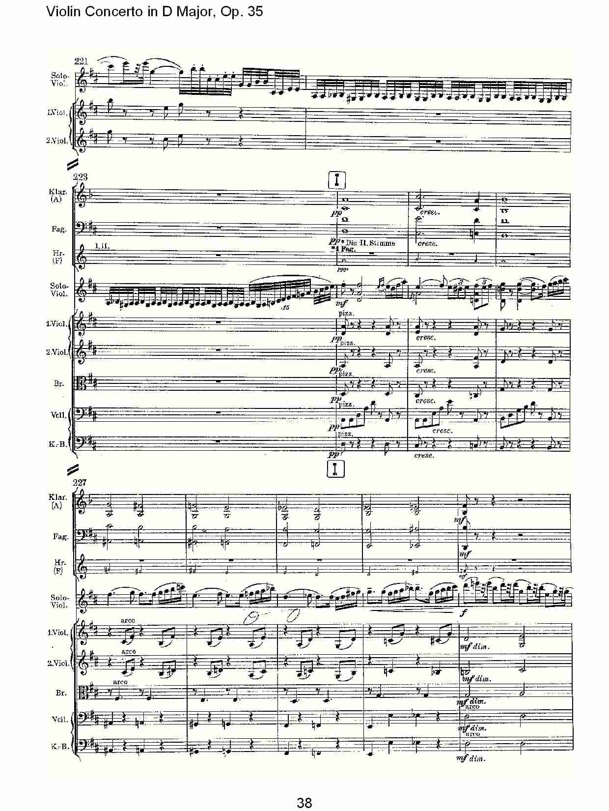 D大调小提琴协奏曲, Op.35第一乐章（八）