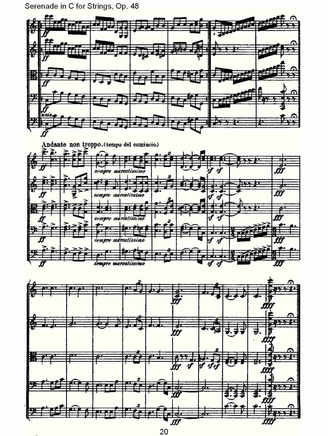 Serenade in C for Strings, Op.48  C调弦乐小夜曲，Op.48（四）