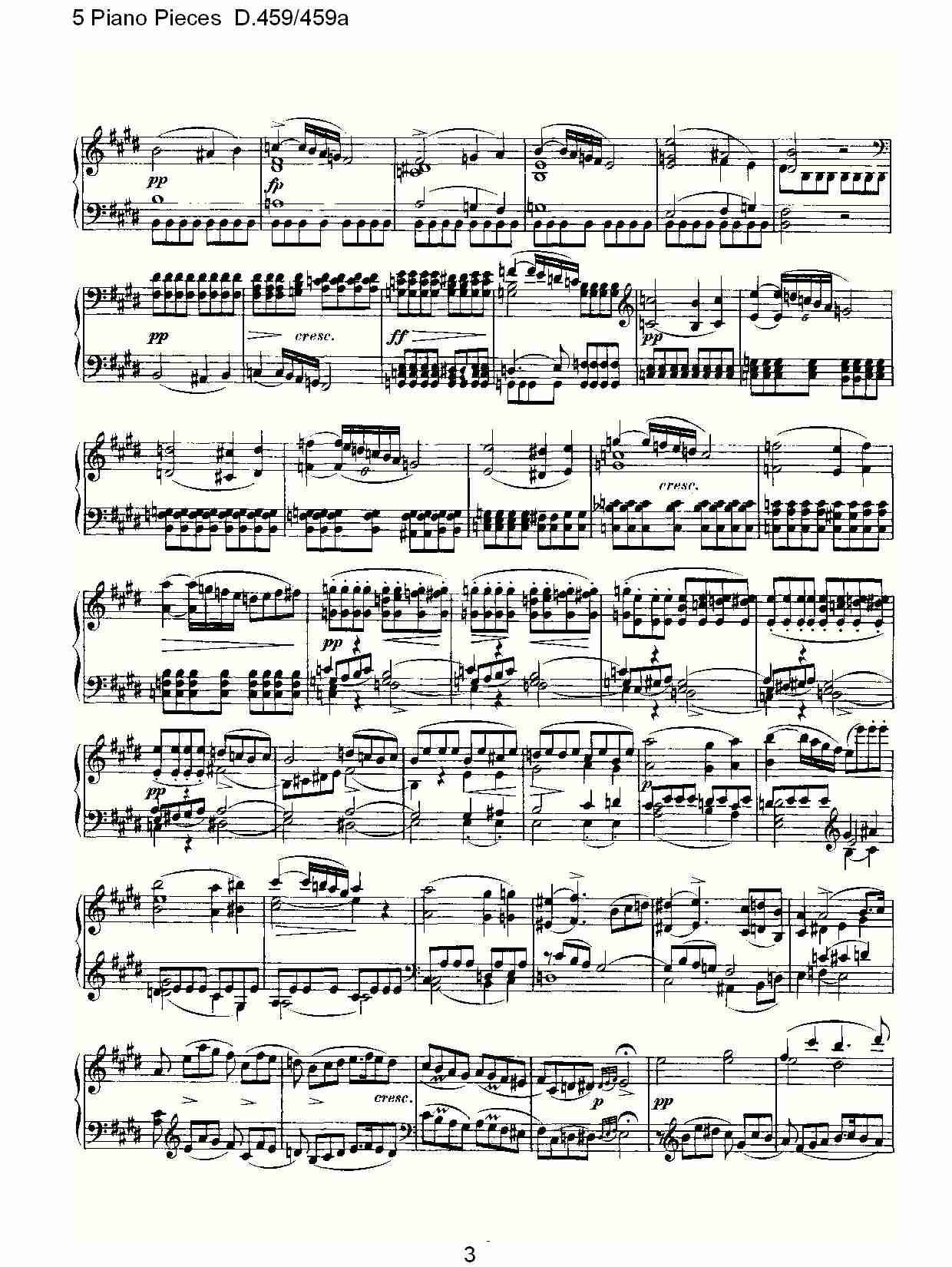 5 Piano Pieces D.459/459a    钢琴五联奏D.459/459a（一）