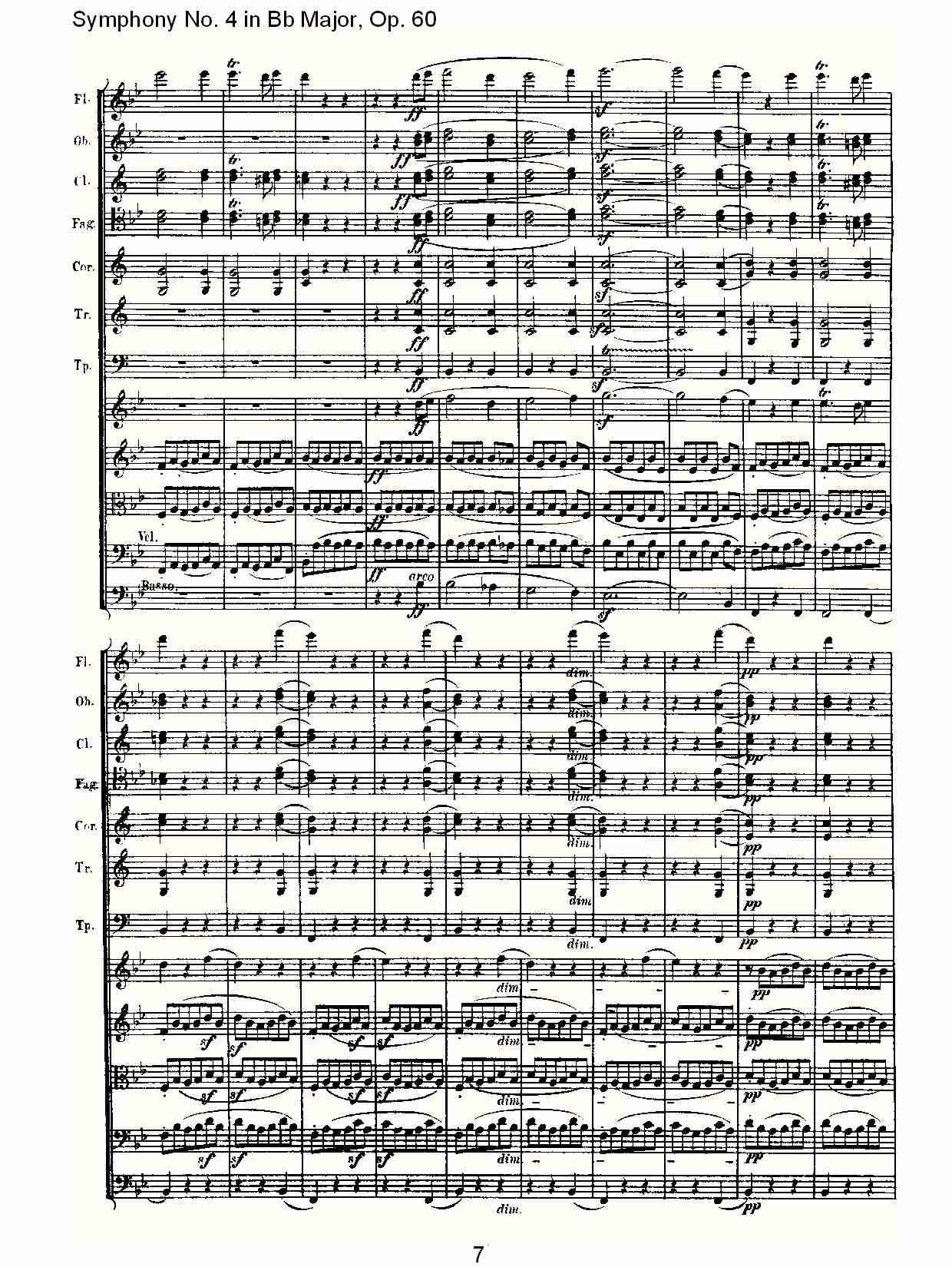 bB大调第四交响曲 Op.60 第三乐章