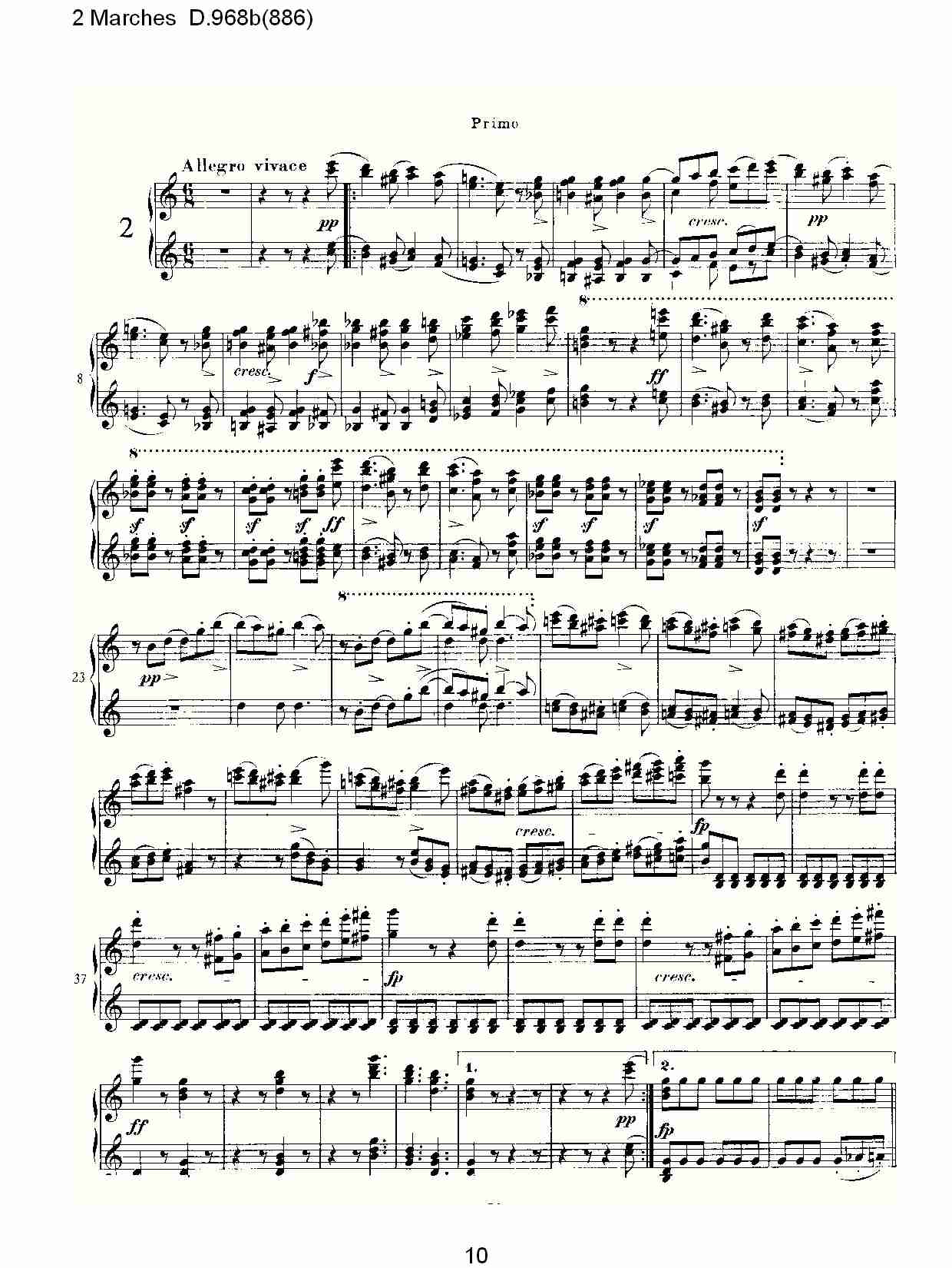 2 Marches D.968b(886)   2进行曲D.968b(886)（二）