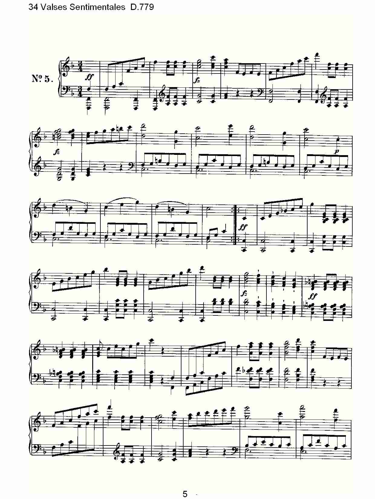 34 Valses Sentimentales D.779  34伤感圆舞曲D.779（一）