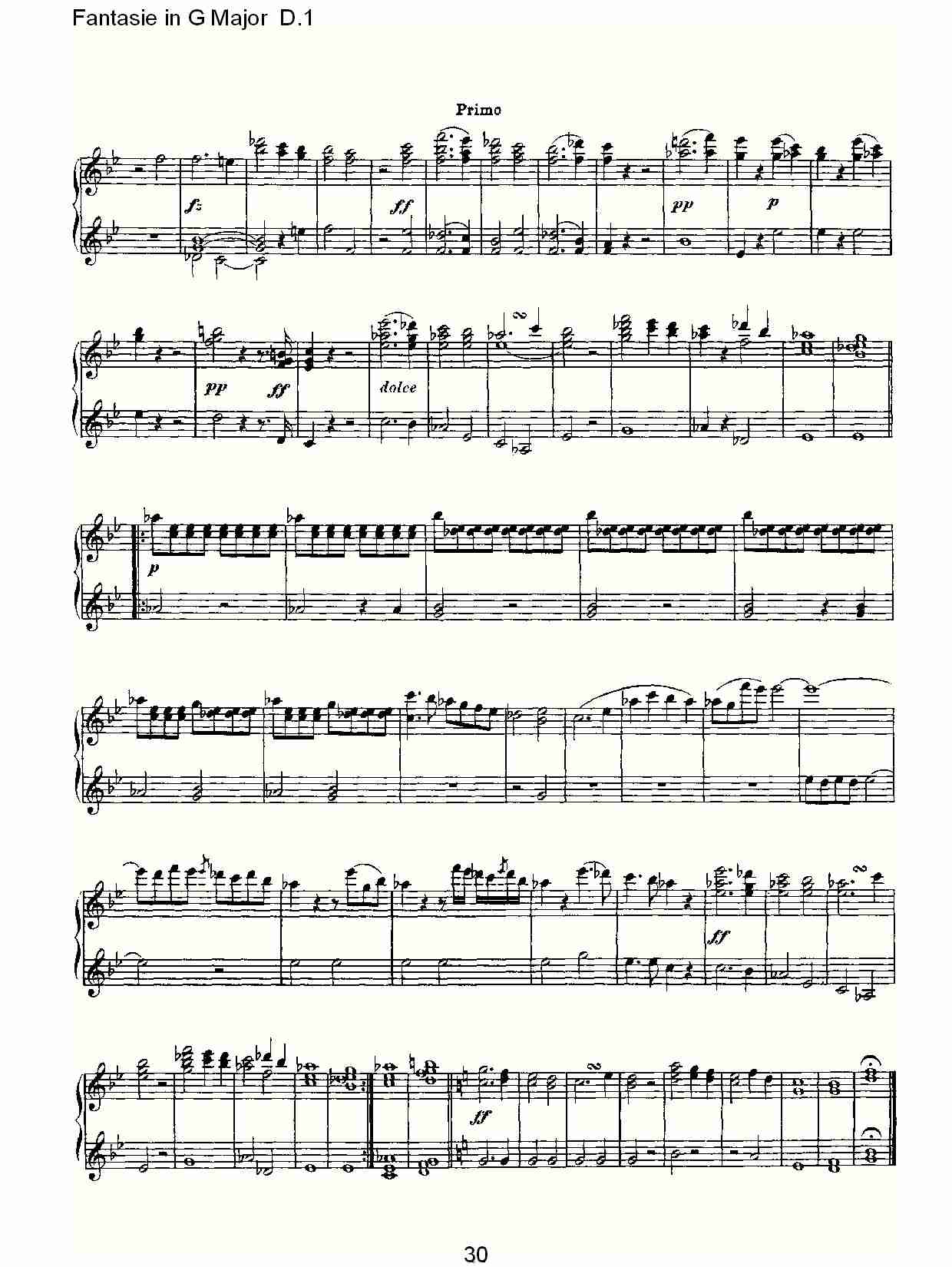 Fantasie in G Major D.1  G大调幻想曲D.1（六）
