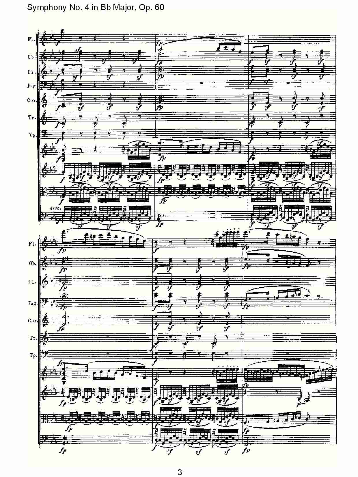 bB大调第四交响曲 Op.60第二乐章