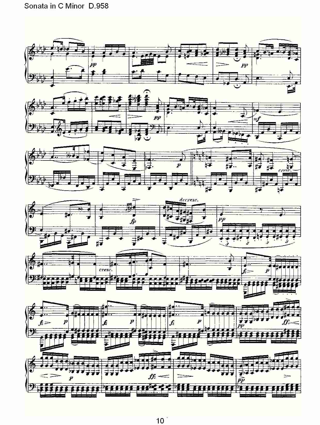 Sonata in C Minor D.958  C小调奏鸣曲D.958（二）