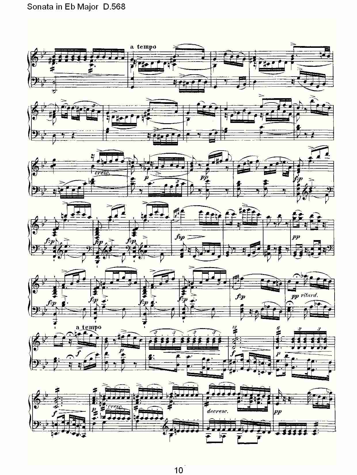 Sonata in Eb Major D.568 Eb大调奏鸣曲D.568（二）