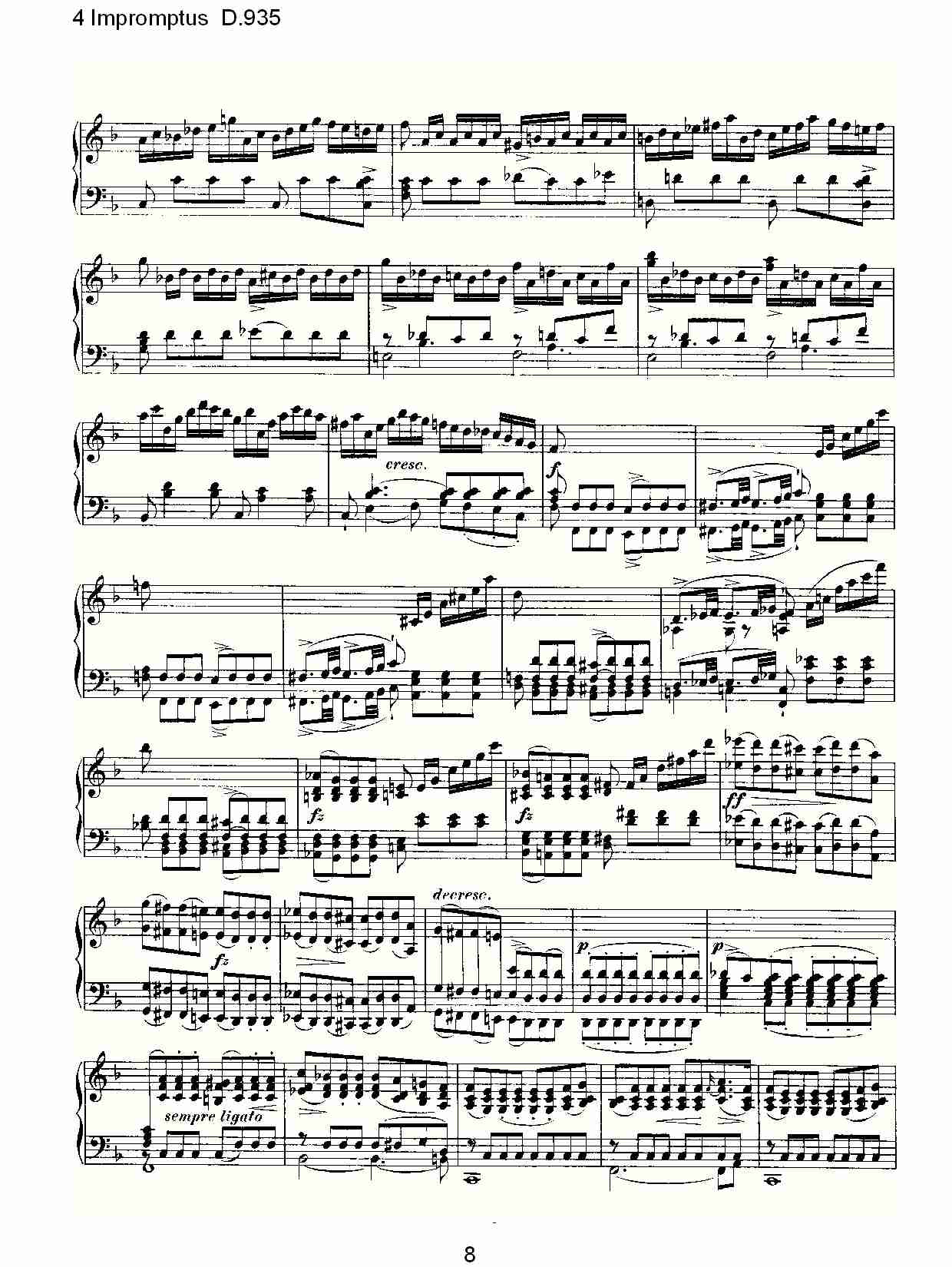 4 Impromptus D.935  4人即兴演奏D.935（二）