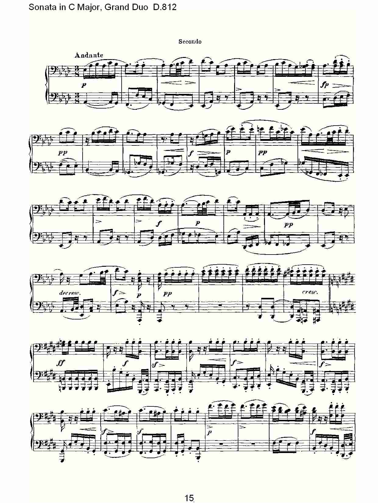 Ｃ大调奏鸣曲，盛大的二重奏D.812（三）