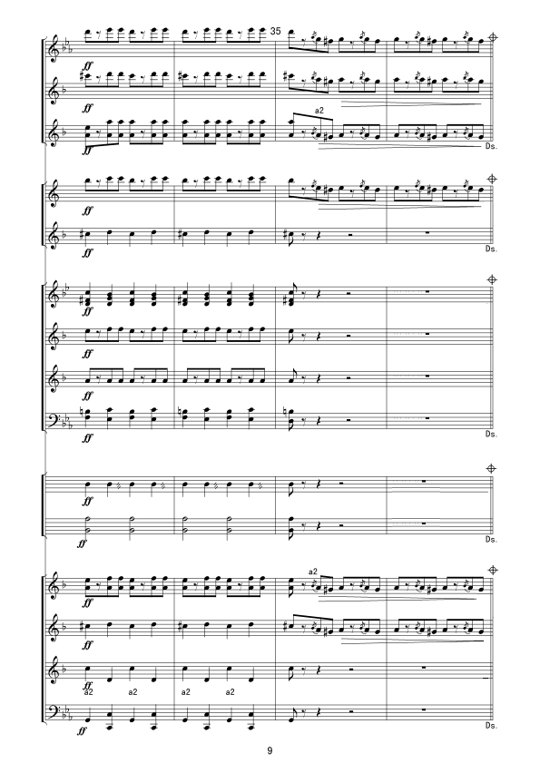 拉德茨基进行曲(总谱)军乐