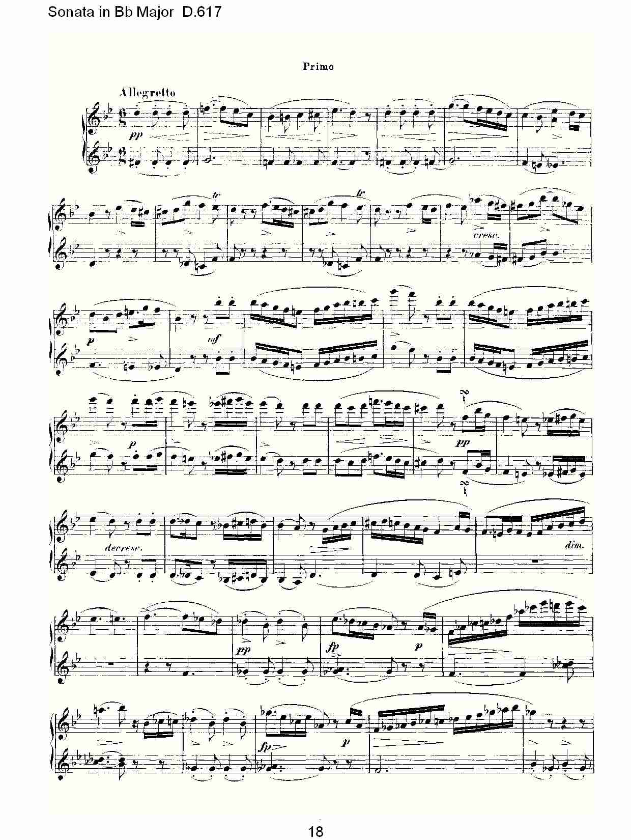 Sonata in Bb Major D.617  Bb大调奏鸣曲D.617（四）