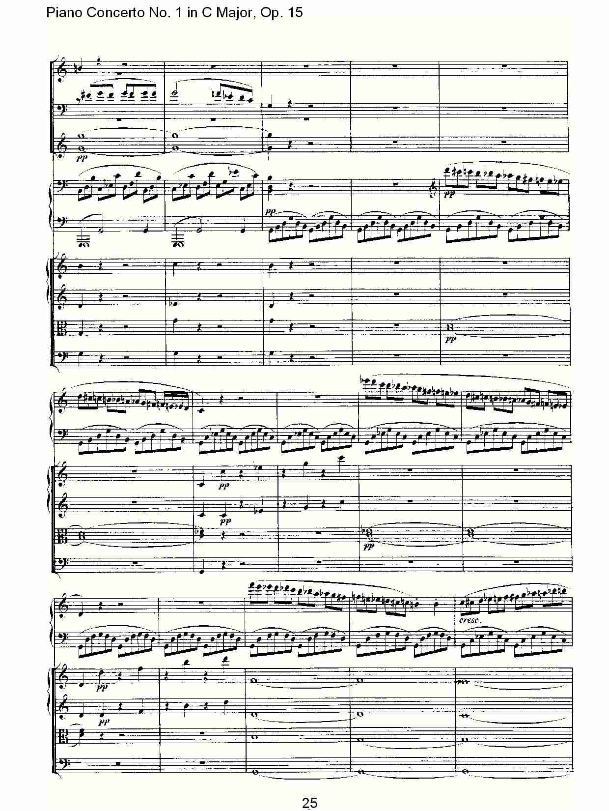 C大调钢琴第一协奏曲 Op.15　第一乐章（三）