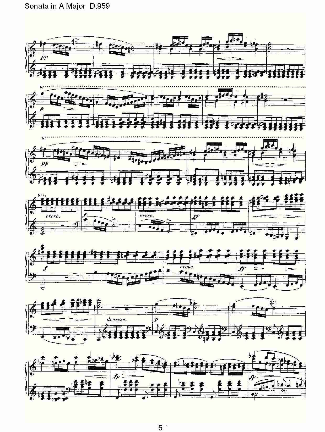 Sonata in A Major D.959  A大调奏鸣曲D.959（一）