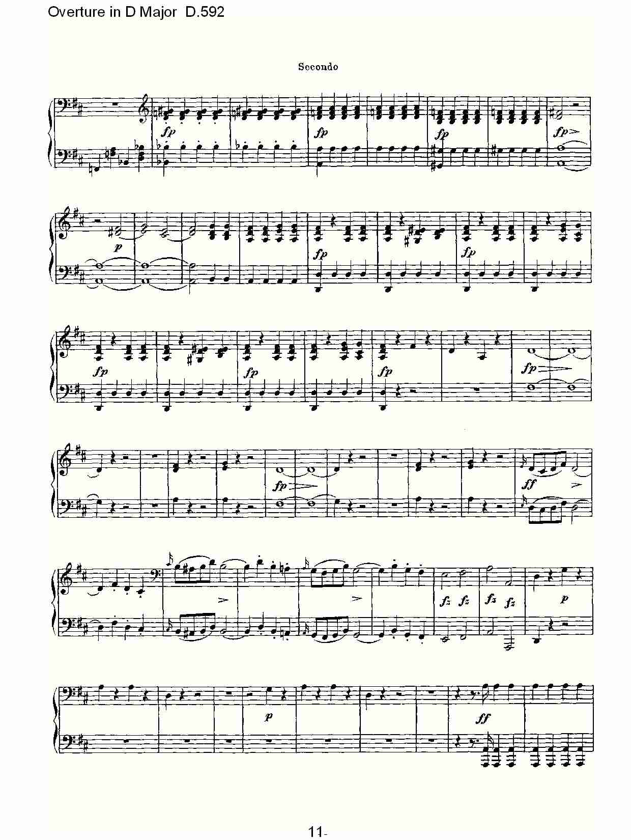 Overture in D Major D.592   Ｄ大调序曲 D.592（三）