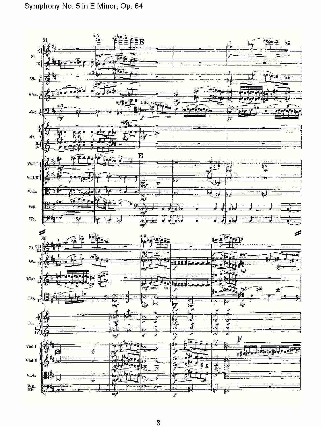 E小调第五交响曲,  Op.64第二乐章（二）