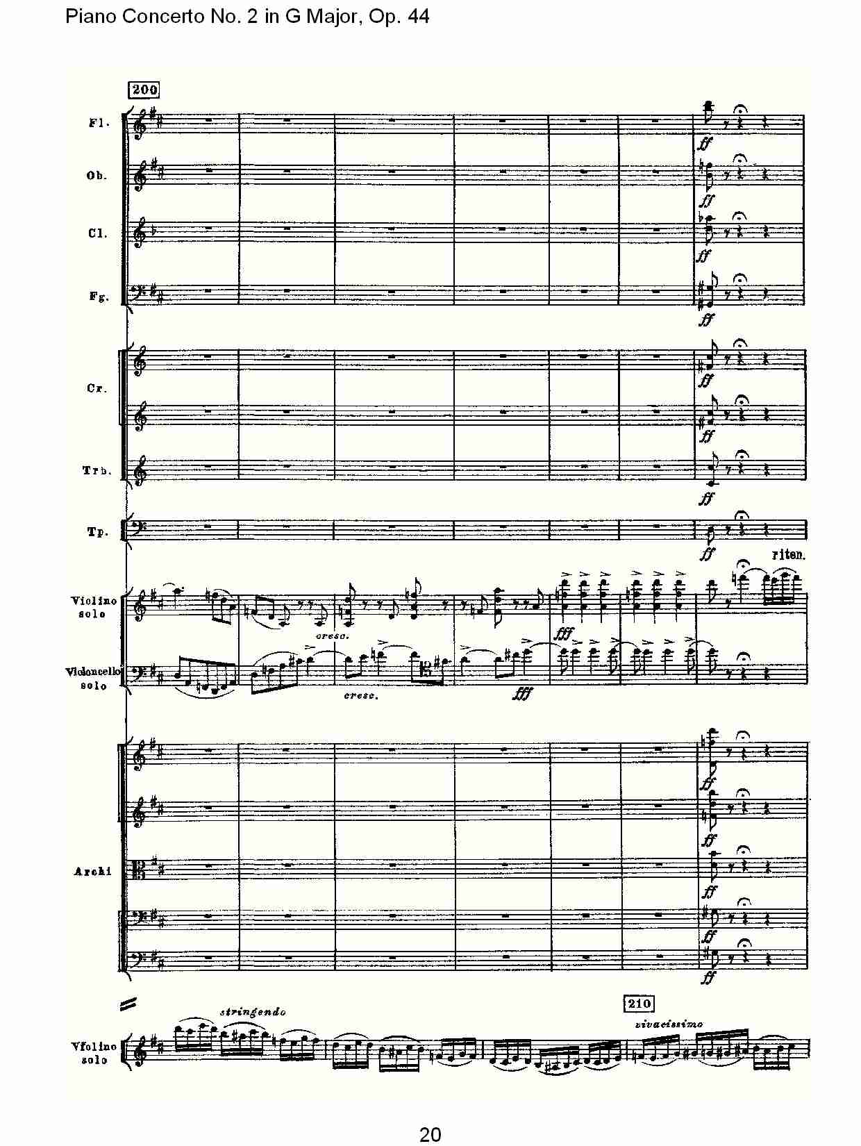G大调第二钢琴协奏曲, Op.44第二乐章（四）