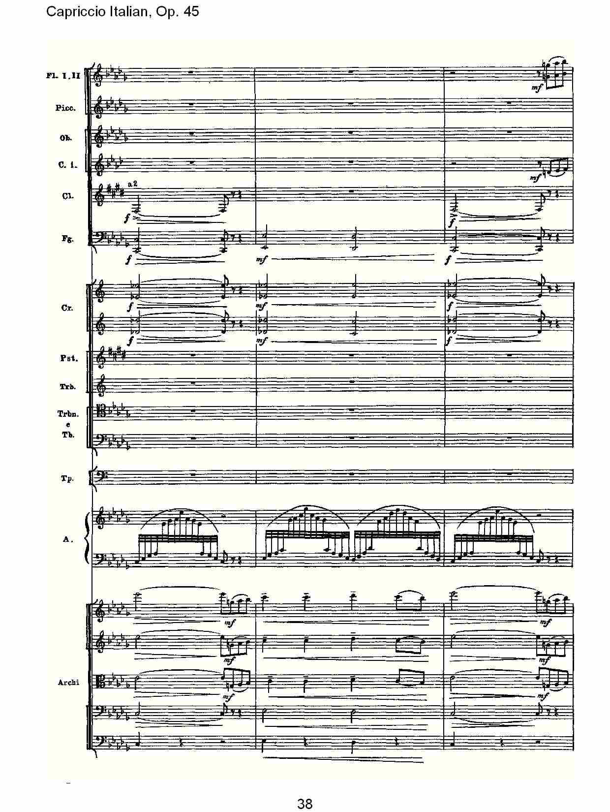 意大利幻想曲,Op.45第一部（八）