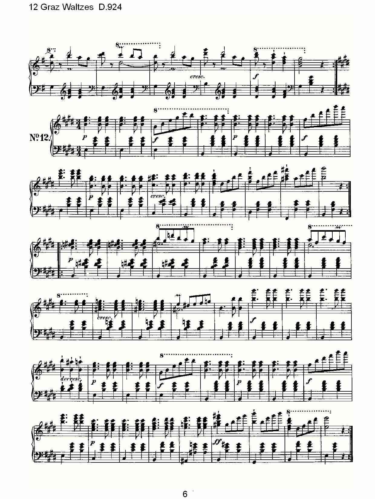 12 Graz Waltzes D.924  12格拉茨快步舞D.924（二）