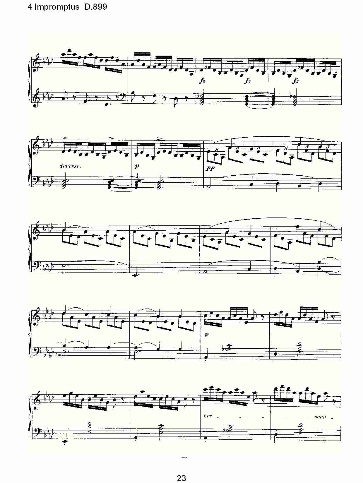 4 Impromptus D.899  4人即兴演奏D.899（五）