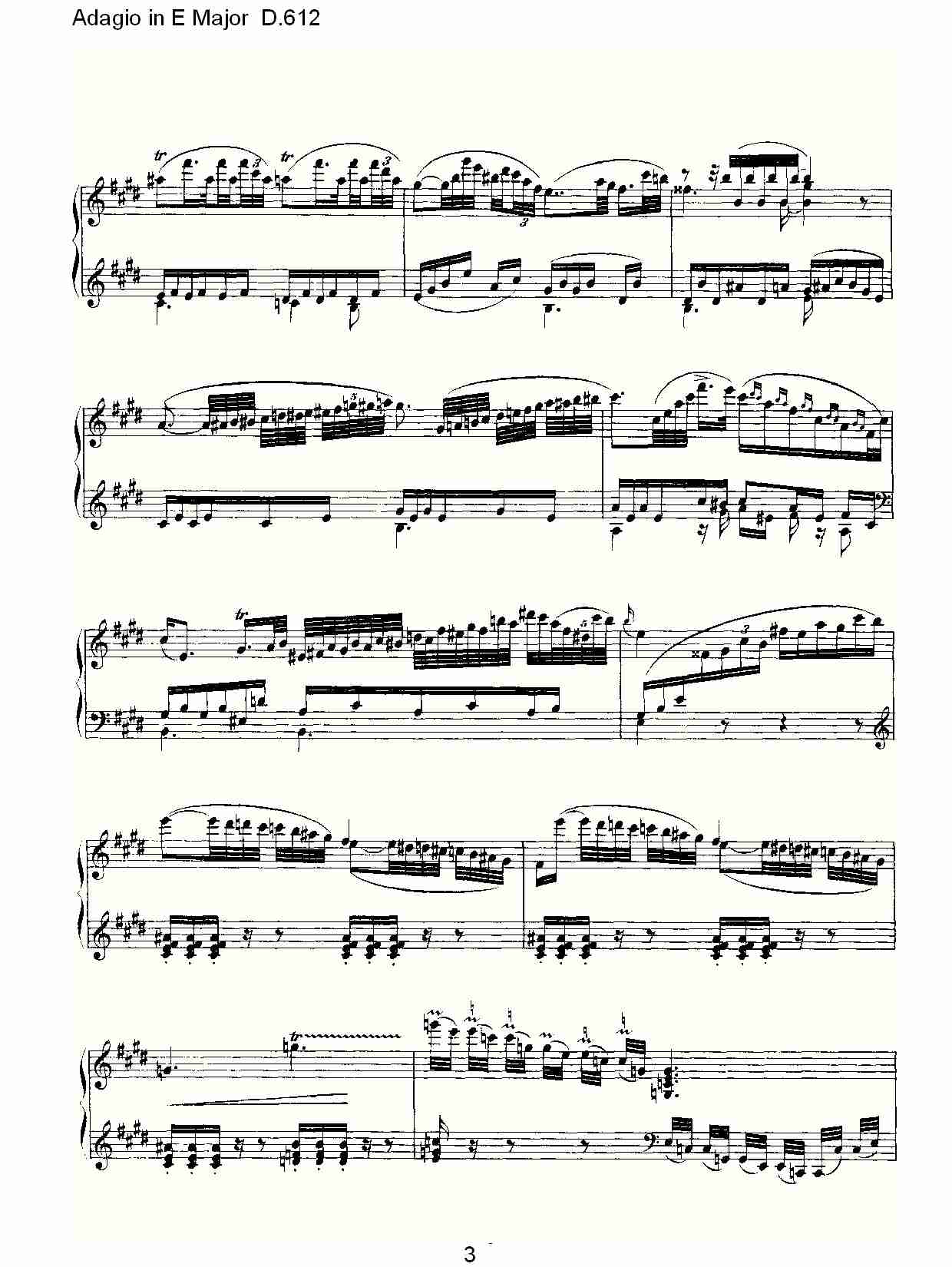 Adagio in E Major D.612    E大调柔板D.612
