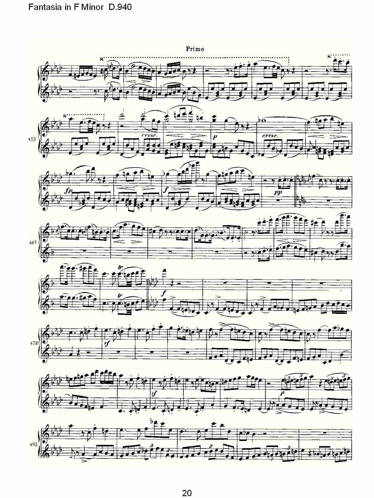 Fantasia in F Minor D.940  F小调幻想曲D.940（四）