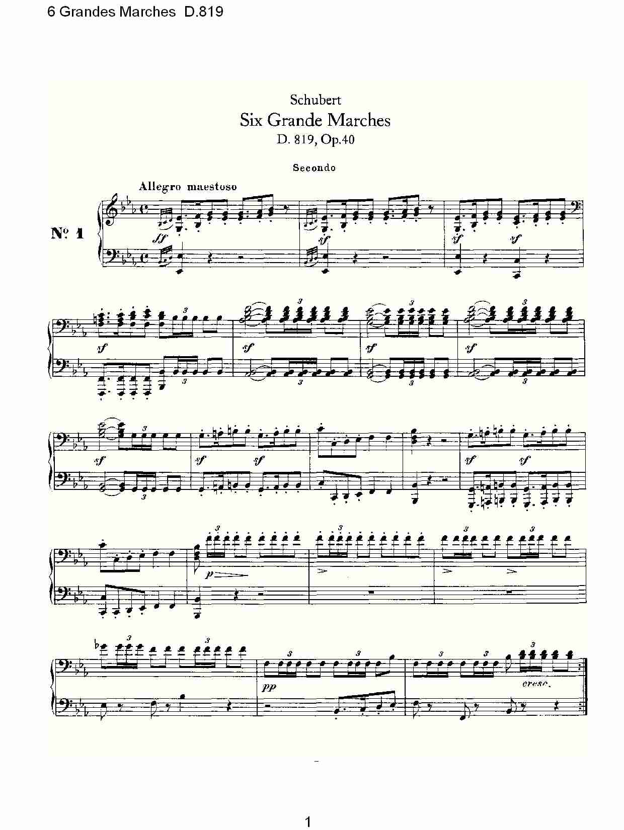 6 Grandes Marches D.819  6贵族进行曲D.819（一）