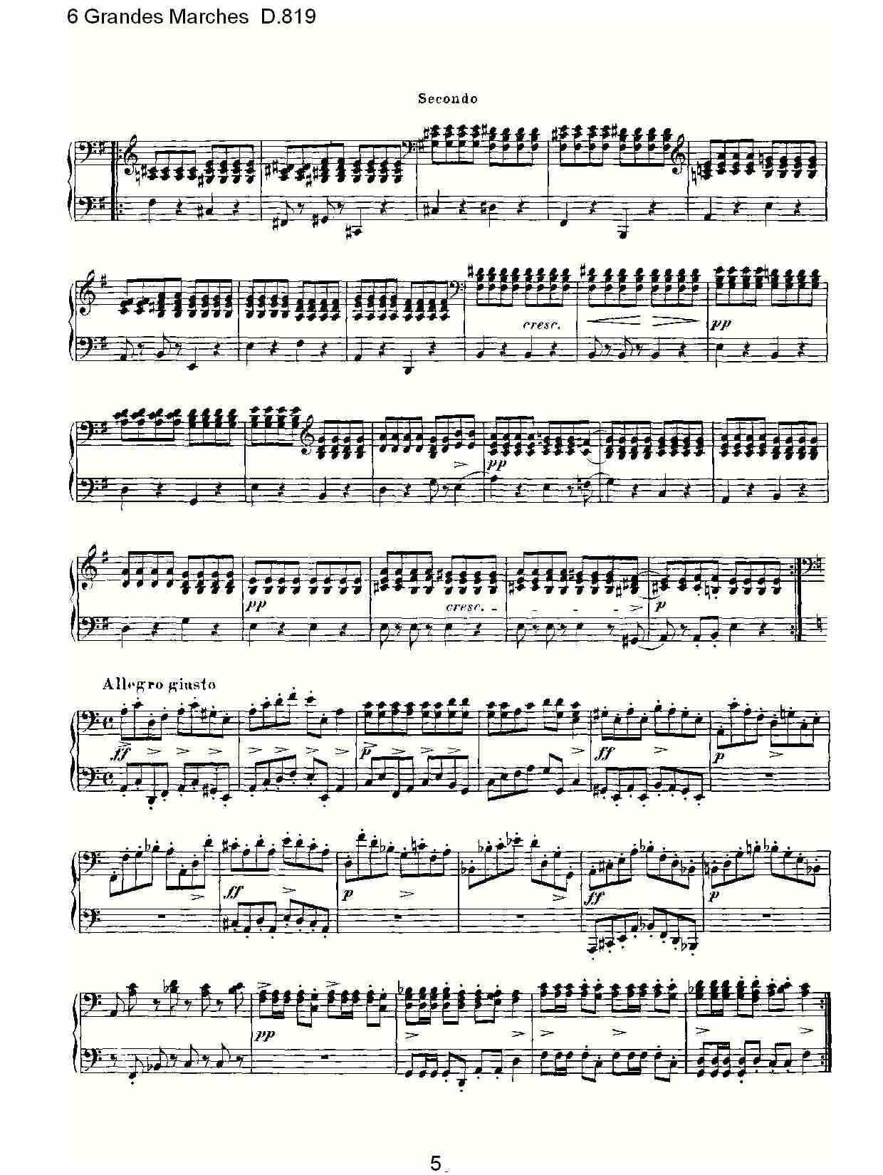 6 Grandes Marches D.819  6贵族进行曲D.819（一）