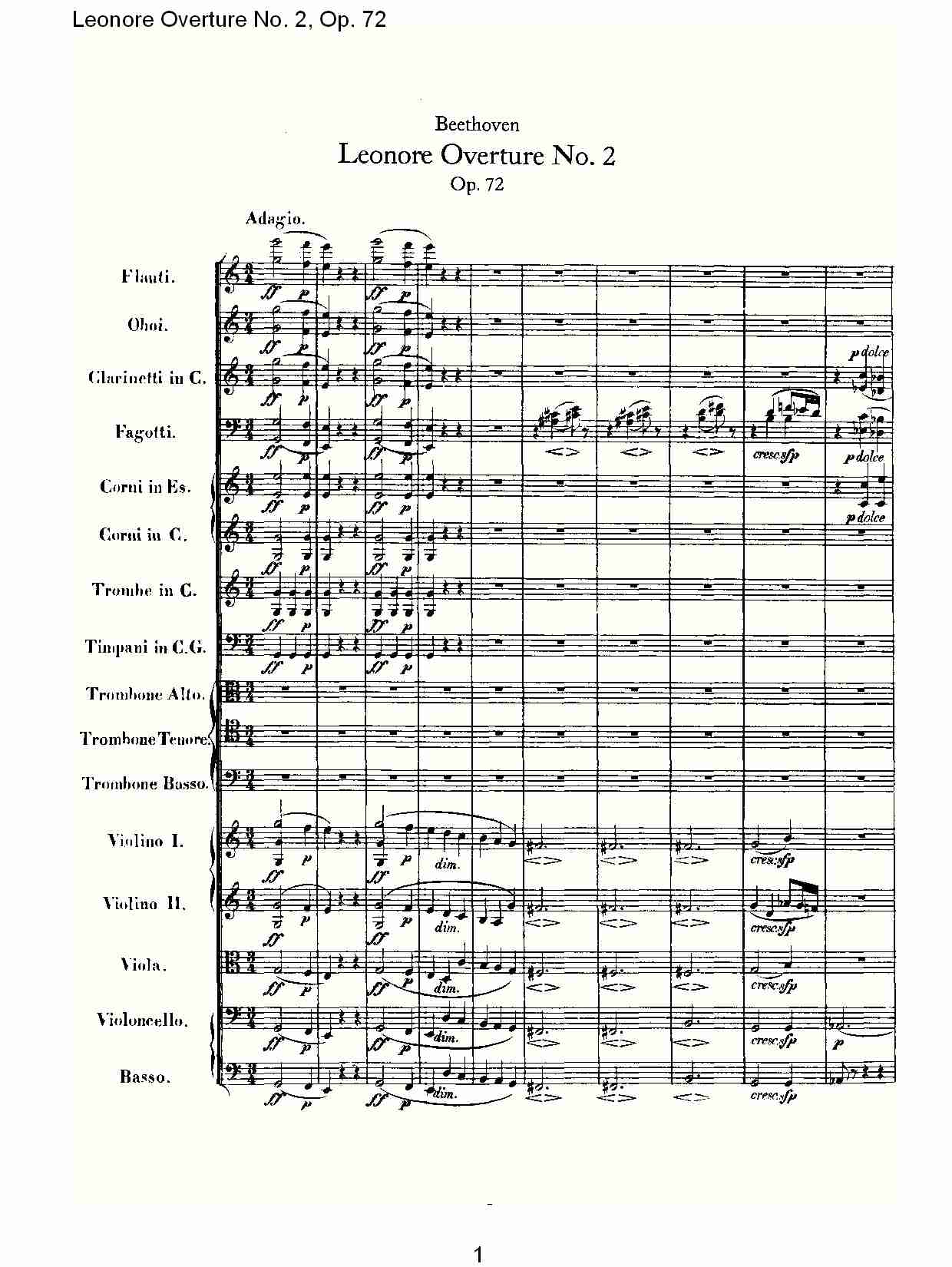 Leonore Overture No. 2, Op. 72 （一）