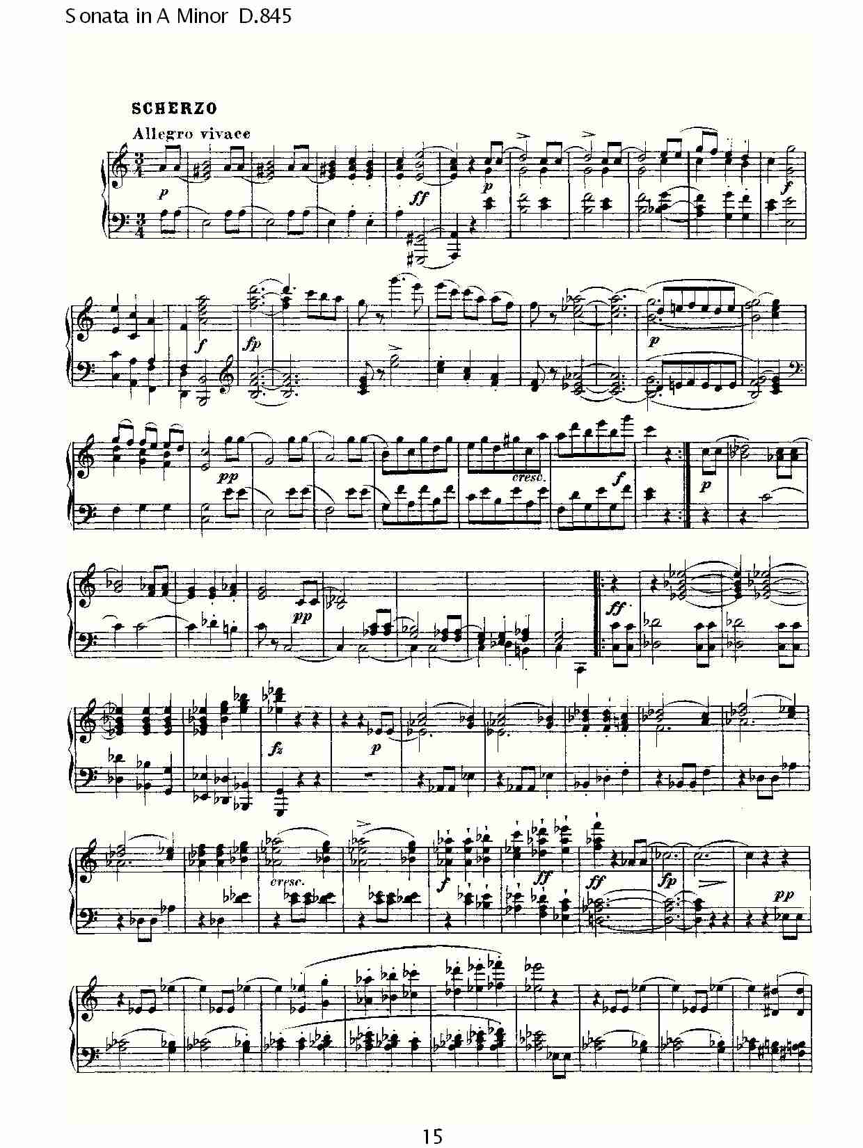 Sonata in A Minor D.845 A小调奏鸣曲D.845（三）