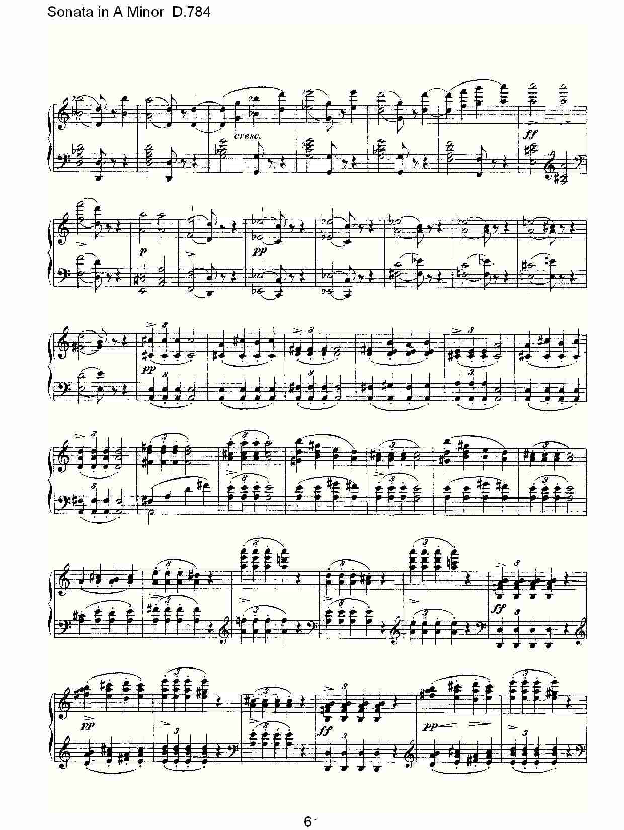 Sonata in A Minor D.784 A小调奏鸣曲D.784（二）