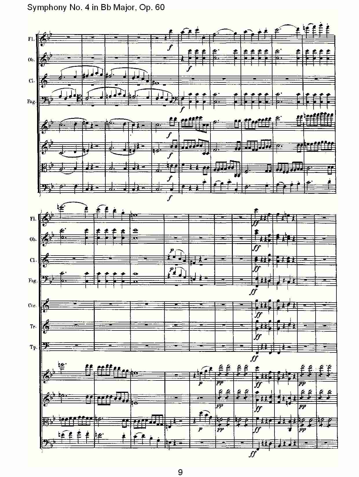 bB大调第四交响曲 Op.60第一乐章