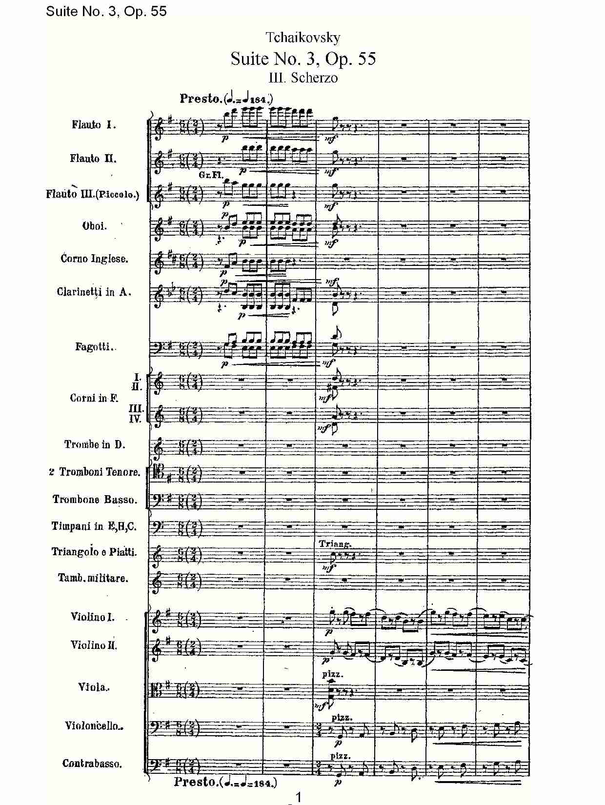 Suite No. 3, Op.55  第三套曲,Op.55第三乐章（一）