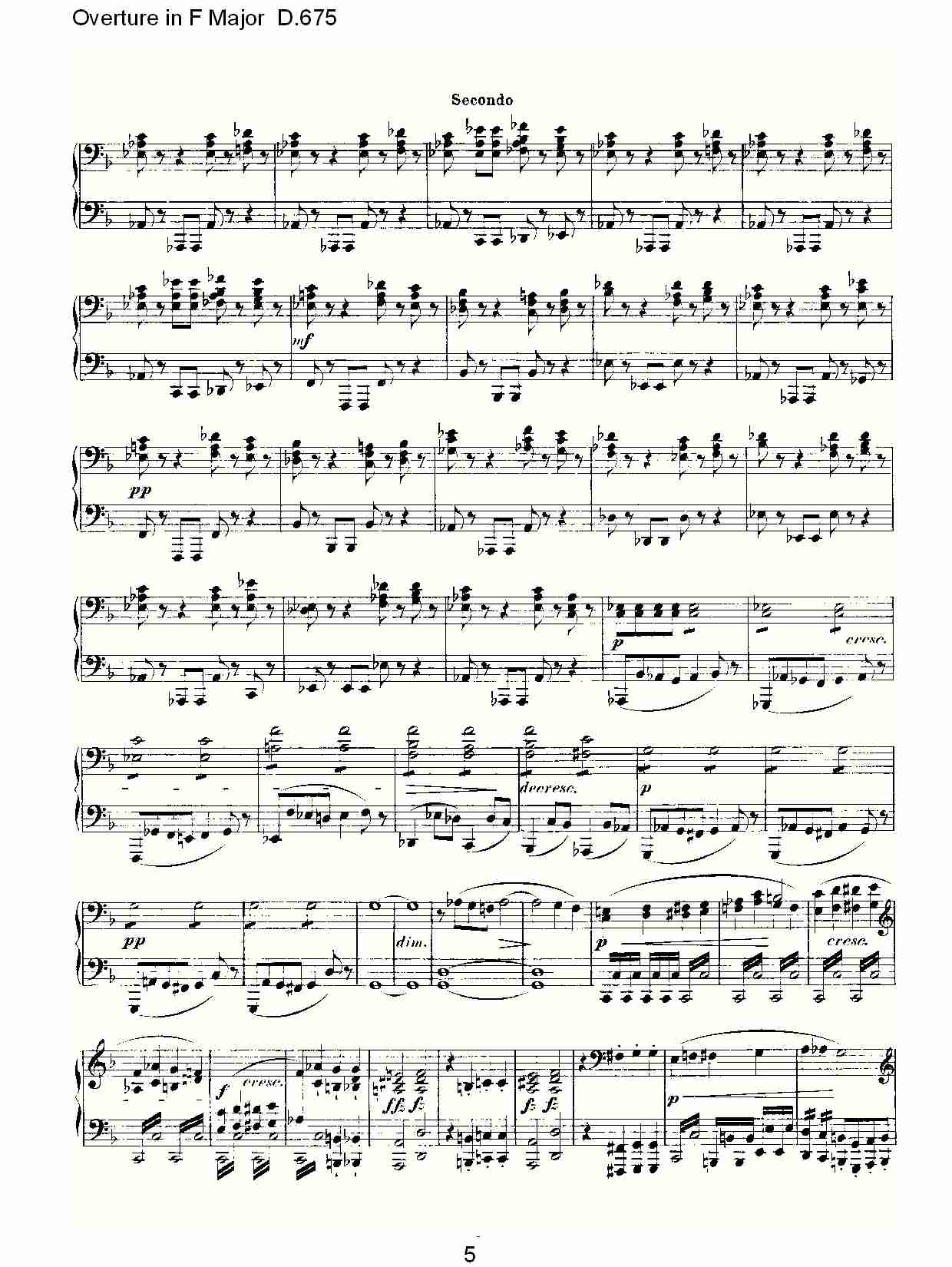 Overture in F Major D.675   Ｆ大调序曲 D.675（一）