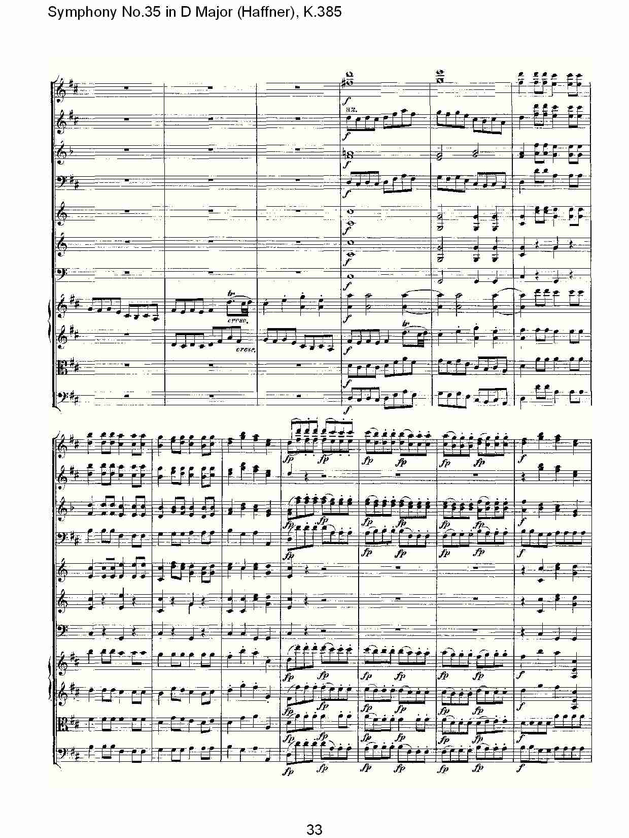 (D大调第三十五交响曲K.385)（七）