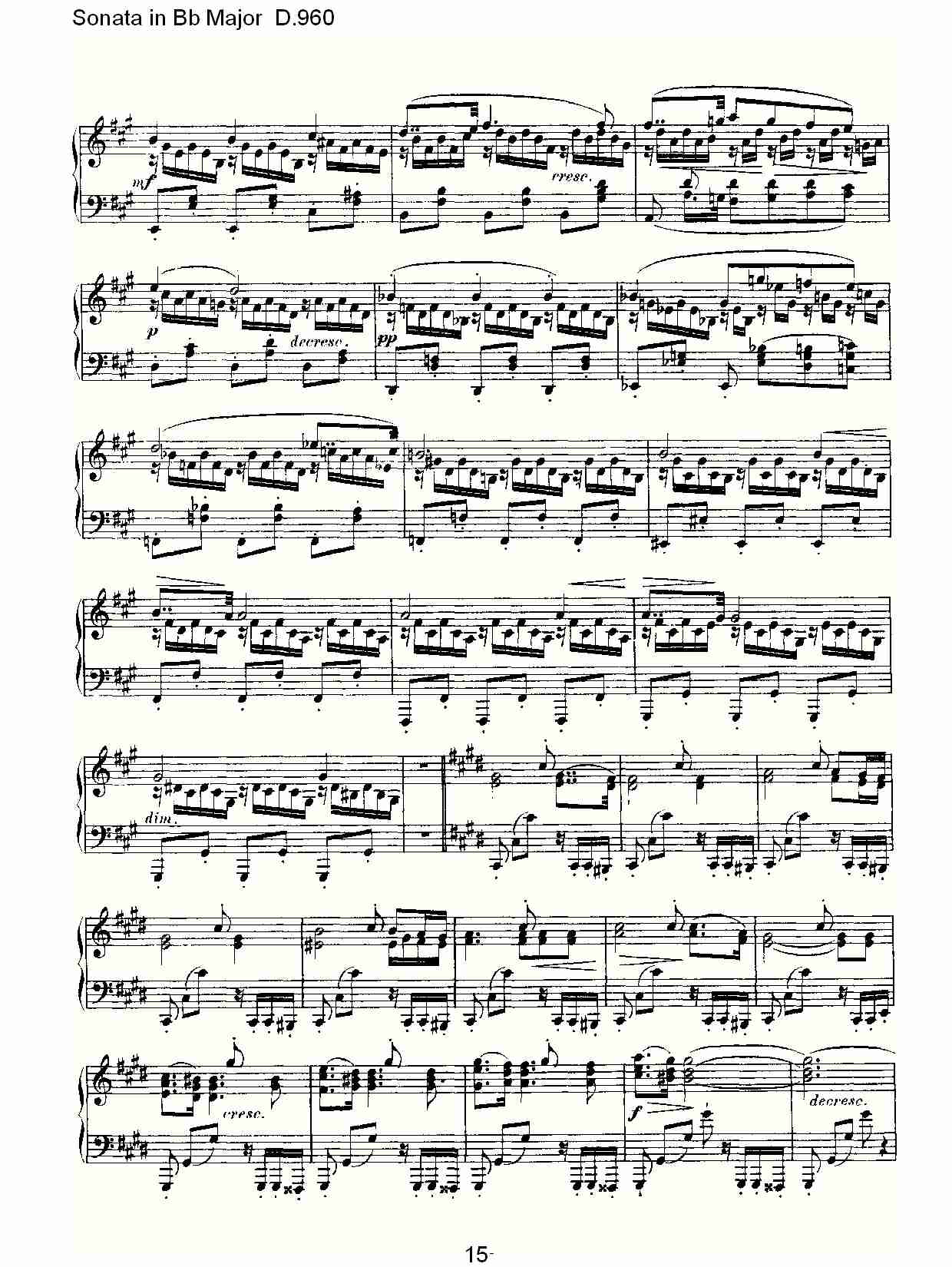 Sonata in Bb Major D.960  Bb大调奏鸣曲D.960（三）