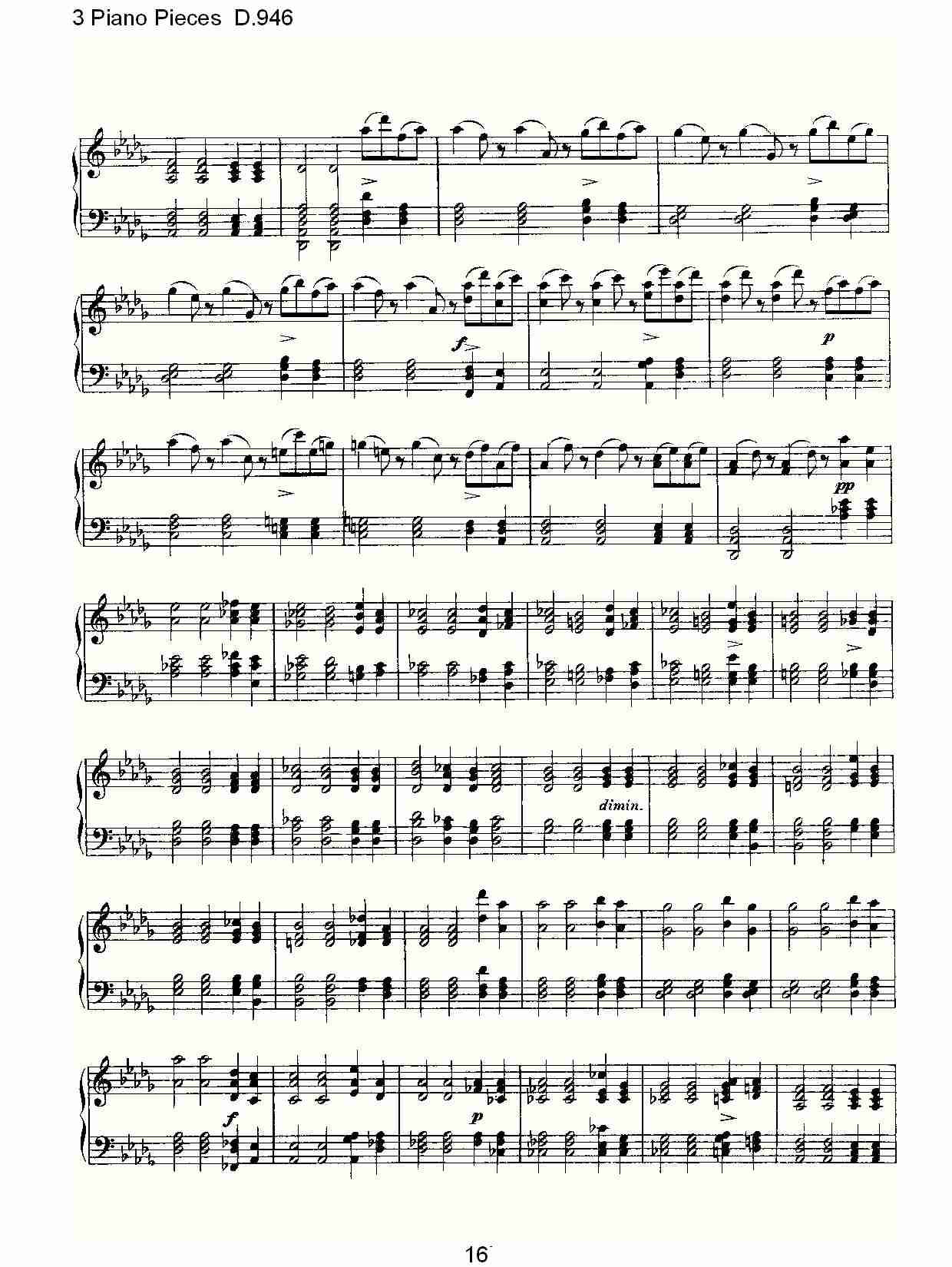 3 Piano Pieces D.946   钢琴三联奏D.946（四）