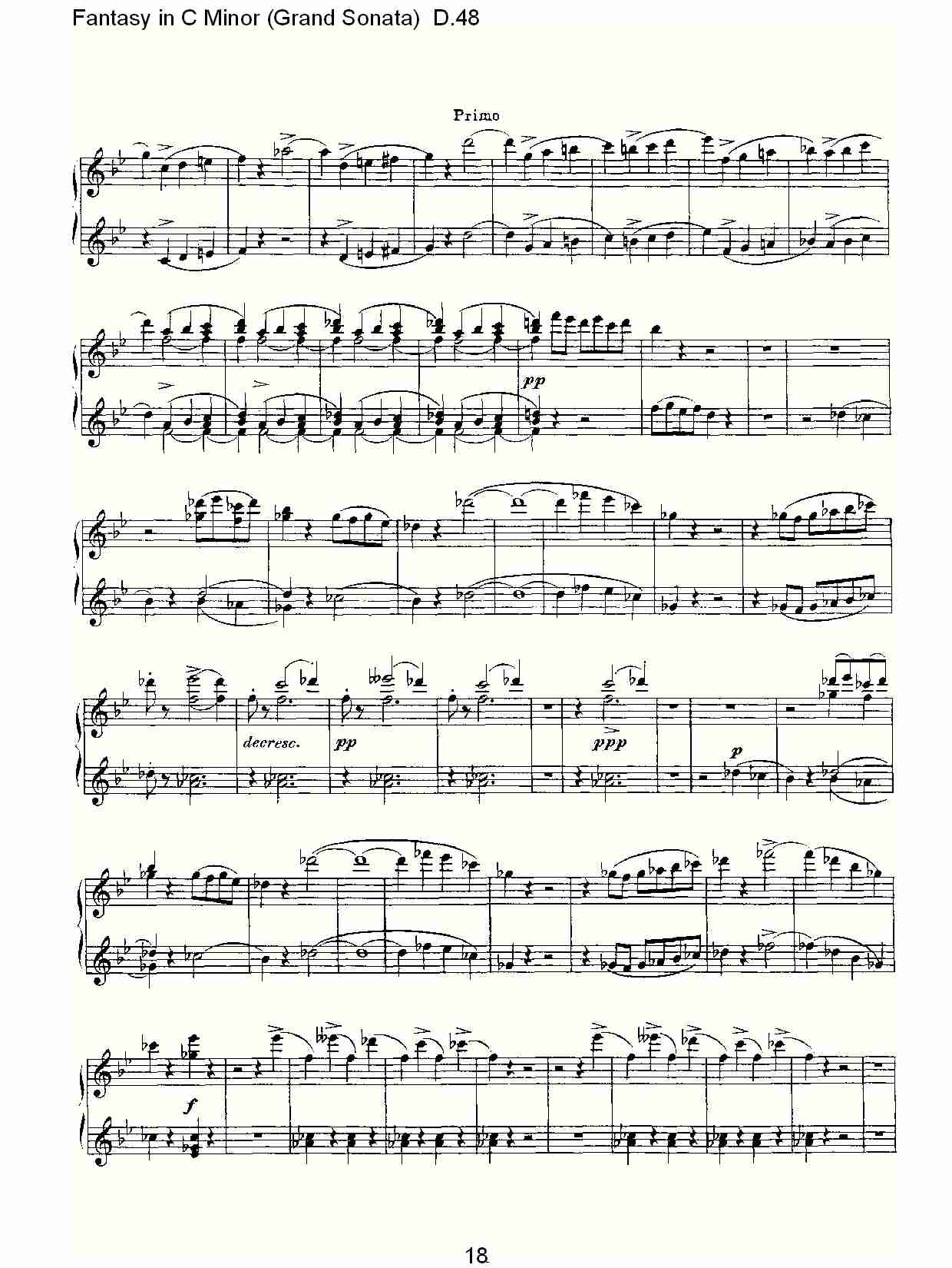C小调幻想曲（豪华奏鸣曲）D.48（四）