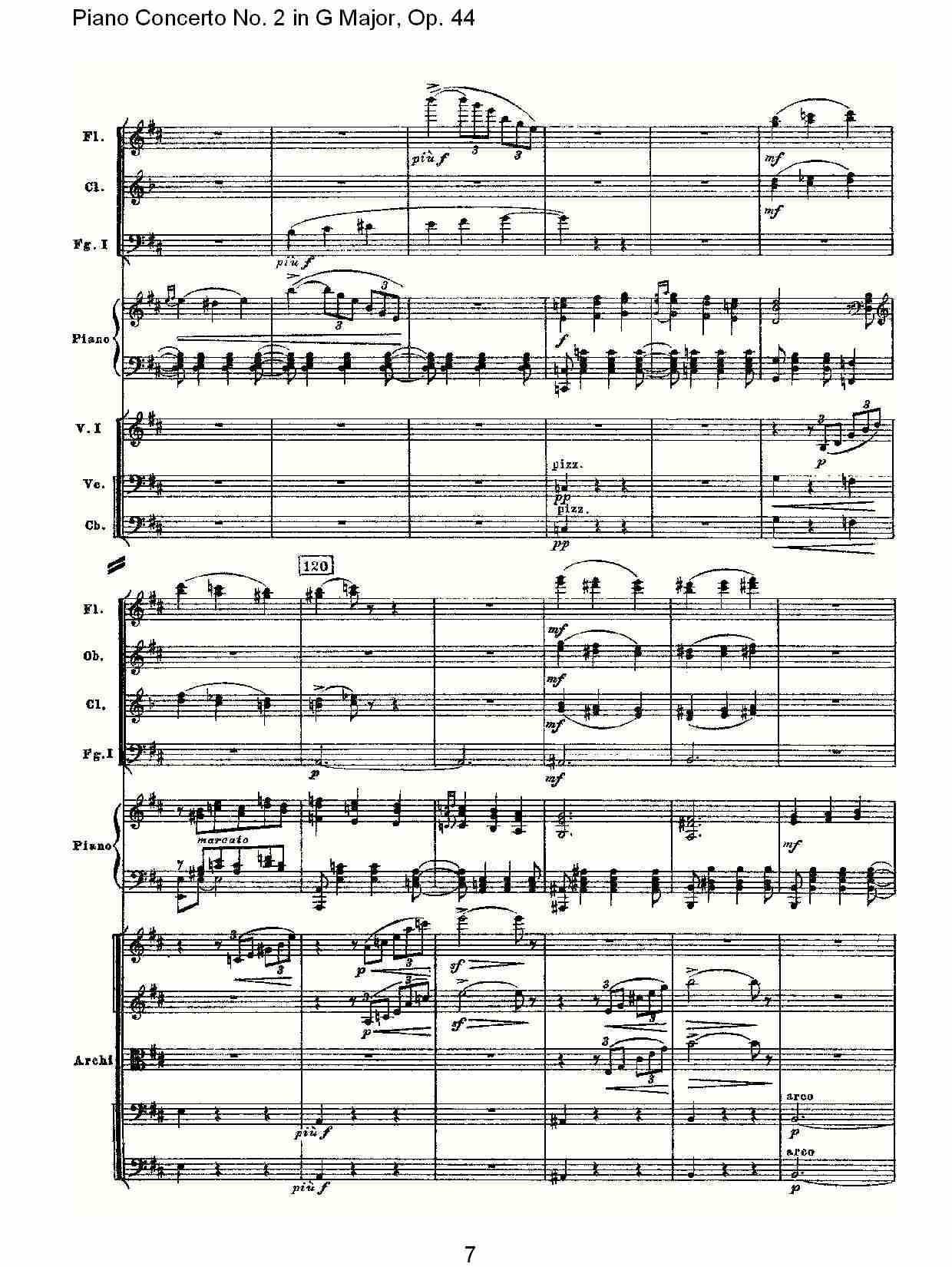 G大调第二钢琴协奏曲, Op.44第二乐章（二）