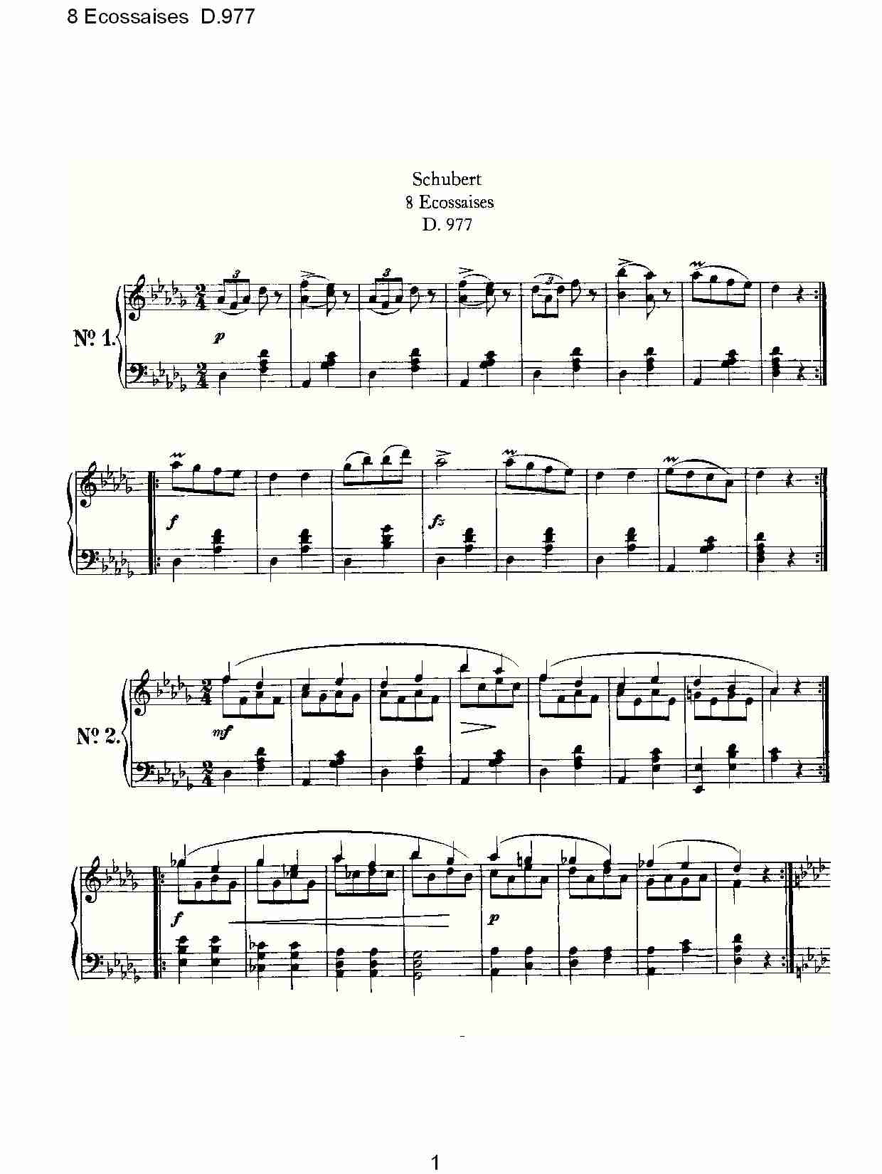 8 Ecossaises D.977