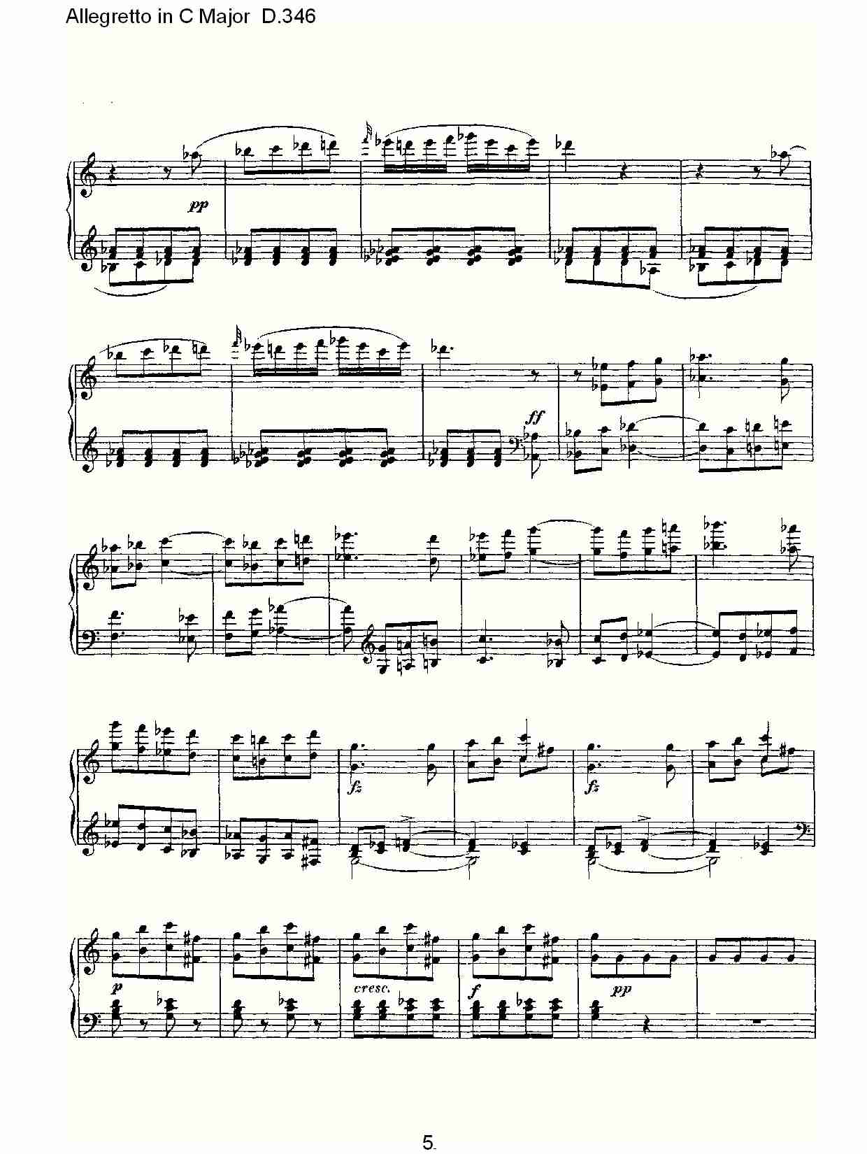 Allegretto in C Major D.346  C大调快板D.346（一）