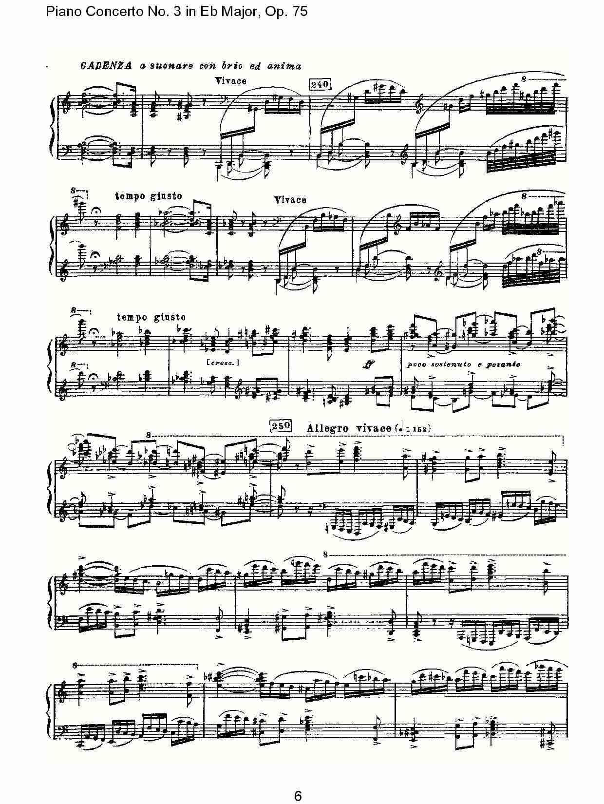 Eb大调第三钢琴协奏曲, Op.75第二部（二）